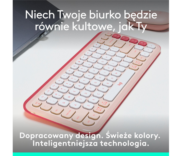 Logitech POP ICON Keys różowa - 1276195 - zdjęcie 7